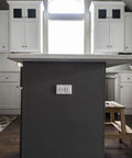 Kitchen island featuring UltraPro Duplex Heavy Duty Wall Outlet With Reinforced Yoke And Self Grounding Clip 3 Prong 15A White UL Listed