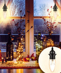 Interior scene with Six Piece Hanging Light Cord Kit For DIY Pendant Lamps illuminating a cozy window display.