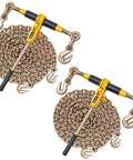Beefy Ratchet Chain Binder Set Five Sixteenth Inch Ten Foot G80 Chains 8000 Lbs Working Load Heavy Duty Tie Down Gear