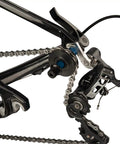 Bike with DH-1 Dummy Hub for Rear Dropouts No-Fuss Chain Cleaning and Transport Solution, black, rear dropout view