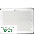 Top view of Beefy Heavy Duty Aluminum Full Size Sheet Pan 26 By 18 Inch With Reinforced Rim And Rimmed Edges for baking