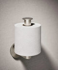 Vertical Toilet Paper Holder In Brushed Nickel Finish For Easy Refill And Modern Bathroom Coordination Part Of Components Collection