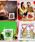 13 Piece Interchangeable Holiday Diamond Art Kit Set For Adults With Framed 5D Full Drill Gems Dope Seasonal DIY Craft Gift Includes Tools And Frames For Beginners Or Monthly Table Decor featuring Halloween, Valentine's, St. Patrick's, and Easter designs.