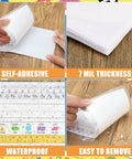 Clear Self Adhesive Desk Name Tag Pockets 40 Pack 14.5 By 4.3 Inch Thick Reusable Plastic Nameplate Sleeves Overview