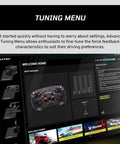 Sim Racing CSL DD QR2 Wheel Base With 5 Nm Direct Drive, Pro Grade Dynamic Force Feedback, QR2 Quick-Release System, Passively Cooled Aluminum Housing, PC Compatible Direct Drive Base For Ultra Responsive Precision tuning menu screen