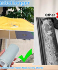 Kickass Clear Heavy Duty Repair Tape For Motorhome Roof Tent Boat Awning Fabric Waterproof Reinforced Adhesive Strip shown fixing a canopy tear.
