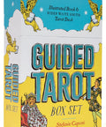 No Fuss Tarot Kit With A Two Hundred Forty Page Illustrated Guide And Classic Rider Waite Cards For Effortless Metaphysical Readings And Chill Spiritual Growth Straight Out The Gate - boxed set with colorful cover and illustrations.