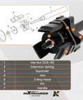 Universal Bearing Cup Installer And Remover For Heavy Duty Axles Fits 11000 To 50000 Lb Trucks And Trailers exploded view
