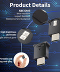 USB LED Interior Car Light With Adjustable Brightness And 8 Color Options Type C Plug 5V DC Atmosphere Lamp details