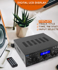 Wireless Bluetooth Home Stereo Amplifier With 200W Power Multi Channel Receiver System For Home Theater DSLR display
