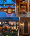Heavy Hitter 16 Inch Large Outdoor Wall Light Fixtures Built Tough Exterior Metal Lantern Sconces on homes in different settings.