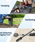 Image showing 40 Inch Metal Detecting Shovel With T Handle Root Slayer Digging Tool in camping, gardening, and outdoors.