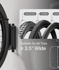 Four Pack Heavy Duty Bike Wall Mounts With Swivel Hangers, Holds Up To 77 Lbs Each, suitable for tires ≤3.5 inches wide