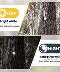 100 White Reflective Wing Tacks for Trail Marking on tree during day and night, glow tacks for hunting and outdoor adventures