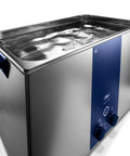 Straight Up Heavy Duty Ultrasonic Cleaner 7.5 Gallon Steel Tank showing water surface and control panel for jewelry and dental lab work.