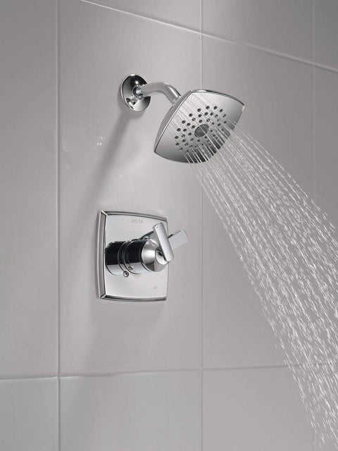 Dual Handle Shower Trim Kit With Single Spray Touch Clean Shower Head In Chrome For Ashlyn 17 Series Shower Faucet