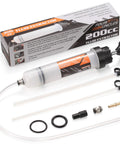 Four Uncles 200cc fluid extractor and fill pump for automotive use with a 23-inch hose and two 12-inch extension tubes