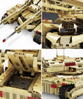 Detailed view of Ultra Realistic Remote Control Military Mammoth Tank Kit With 3296 Pieces showing open tailgate and cockpit design.