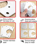 Beefy Heavy Duty Hinge Repair Plate Kit For Cabinets With Rust Resistant Stainless Steel Brackets And Holes, easy installation.