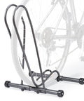 Rolling Bike Floor Stand For Mountain Fat Tire And Road Bikes Tool Free Adjustable Freestanding Garage Parking Rack