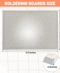 Dimensions of honeycomb ceramic board from 5 Piece Jewelry Soldering Kit With Honeycomb Ceramic Welding Boards, 2 Soldering Blocks, And 3 Reverse Tweezers, Includes Straight And Angled Tweezers For Jewelry Making, Melting Casting Tools For DIY Jewelry