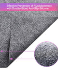 Non Slip Mattress Gripper and Area Rug Felt Pad Keeps Mattress and Rug In Place for Full Size 4x6 Feet with Double Sided Silicone Gel Grips