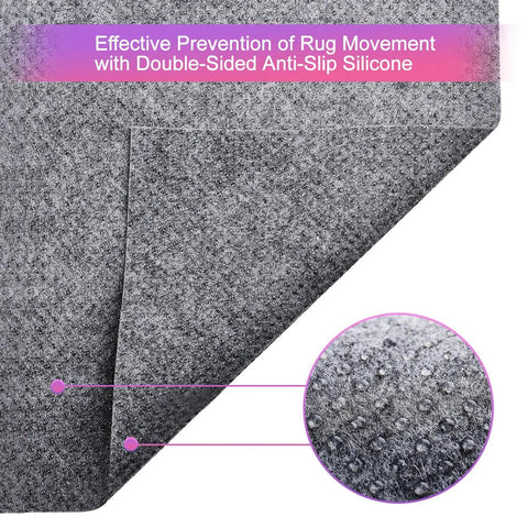 Non Slip Mattress Gripper and Area Rug Felt Pad Keeps Mattress and Rug In Place for Full Size 4x6 Feet with Double Sided Silicone Gel Grips