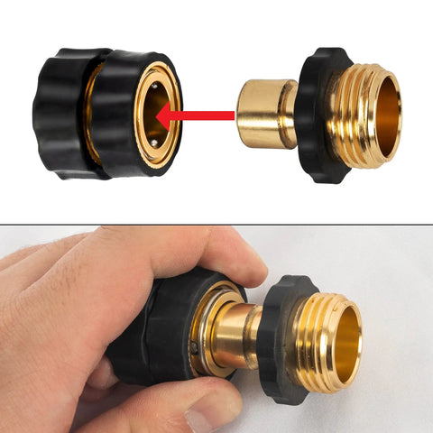 Three Quarter Inch Garden Hose Quick Connect Set Includes Six Male And Six Female Connectors With Extra Washers For Easy Attachment And Quick Release Hose Fittings For Fast Swapping Between Sprayers Nozzles And Accessories