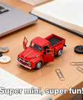 Red Pickup Truck Toy For Kids And Fam Doubles As Holiday Mantel And Table Decor A Pull And Go Vehicle That Becomes A Charming Farmhouse Winter Centerpiece With Free Small Tree