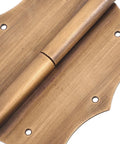 Heavy-Duty Copper Door Hinge With Vintage Antique Design And Decorative Edges For No-Fuss, Smooth Operation And Stable Performance