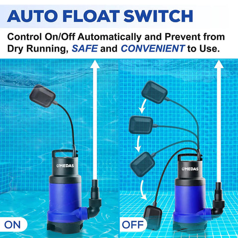 Beefy Heavy Duty Submersible Sump Pump With Float Switch 1HP 750W 3170 GPH For Pool Pond Drainage And Dirty Water Sewage Cleanup Durable And Quiet Powerful Portable For Wet Basements And Debris