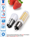 Dimmable BA15D LED Bulbs 6W 120V Soft Warm White 2700K Double Contact Bayonet Base with strawberries and size warnings