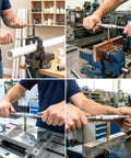 Mechanic using 86 Piece Pro Grade SAE And Metric Tap And Die Set With Holders And Gauges For Internal And External Threading M3 To M16.