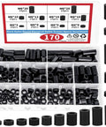 Go To M6 Nylon ABS Spacers Kit With Box 340 And 680 Piece Set For Car Home And DIY Repairs Multi Size Washers Ideal For Jewelry Crafting And Electronics Assembly Handy For Neat Gaps And Layered Details, black nylon M6 spacer assortment box