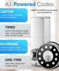 Keyless Deadbolt Smart Door Lock For Front Door With Code And Fob Access App Control Auto Lock Super Easy Install All Weather