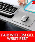 Bitmap Mouse Pad 9 x 8 Inch Foam Surface with Non Skid Backing for Optical and Ball Mouse Precision Desk Pad on an office desk.