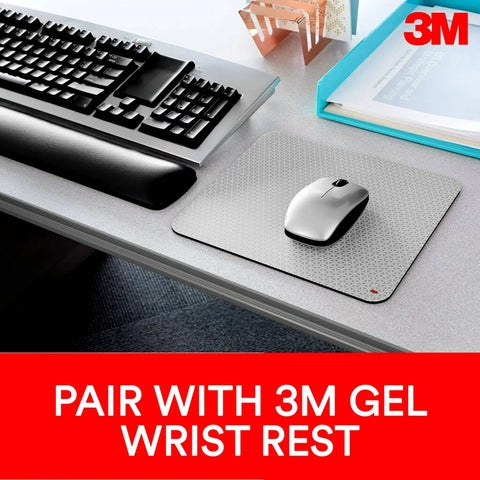 Bitmap Mouse Pad 9 x 8 Inch Foam Surface with Non Skid Backing for Optical and Ball Mouse Precision Desk Pad on an office desk.