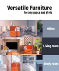 32.5-Inch Flip-Top Side Table With Detachable Wheels, Big Storage Space, DIY Corner Bookshelf, in office, living, and study rooms.