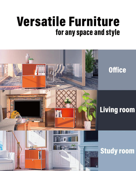 32.5-Inch Flip-Top Side Table With Detachable Wheels, Big Storage Space, DIY Corner Bookshelf, in office, living, and study rooms.