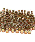 100-Piece M10 Zinc Plated Carbon Steel Rivet Nut Kit for Metal Plates and Pipes, heavy duty nutserts set displayed in rows