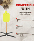 NP550 Steel Silhouette Target Twelve By Twenty Inches With Target Hanger And Two By Four Stand Base for pistols and rifles