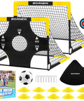 Kid Soccer Goal Set With Pop Up Nets, Targets, Cones And Ball, 4x3 Ft Portable Indoor Outdoor Soccer Training Kit For Ages 3-16