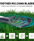 Toothed 21 Inch Mulching Blade Replacement For Troy Bilt Cub Cadet Walk Behind Self Propelled Mowers cutting grass