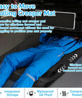 Rolling Creeper Mat For Mechanics 58x27 Inch Durable Oil And Water Resistant Garage Floor Pad in use under car