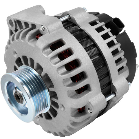 Beefed-Up 160 Amp High Output Alternator Replacement For Chevy Silverado Suburban Tahoe Avalanche GMC Yukon XL Sierra 1500 2500 3500 HD Cadillac Escalade 12V 6-Groove Pulley 400-12253 ADR0369