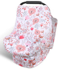 Floral All In One Baby Car Seat Cover Nursing Shield For Boys And Girls Stretchy Soft Infant Canopy Multi Use Baby Carrier Cover On The Go
