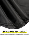 Close-up of Boss Level Heavy Duty Table Saw Cover fabric showing 424D Oxford material, waterproof and durable.