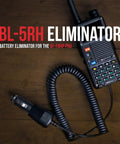 Battery Eliminator For BF-F8HP Pro And Other Handheld Radios From 12V To 24V DC showing BL-5RH and coiled cable