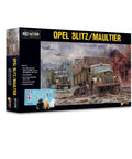 Opel Blitz Maultier WWII Truck 1 56 Scale Tabletop Miniatures Set box with painted scene and contents list