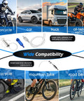 Collage showcasing compatibility of One Way Brake Bleeder Kit With 100ml Syringe And 50cm Hose for various vehicles.